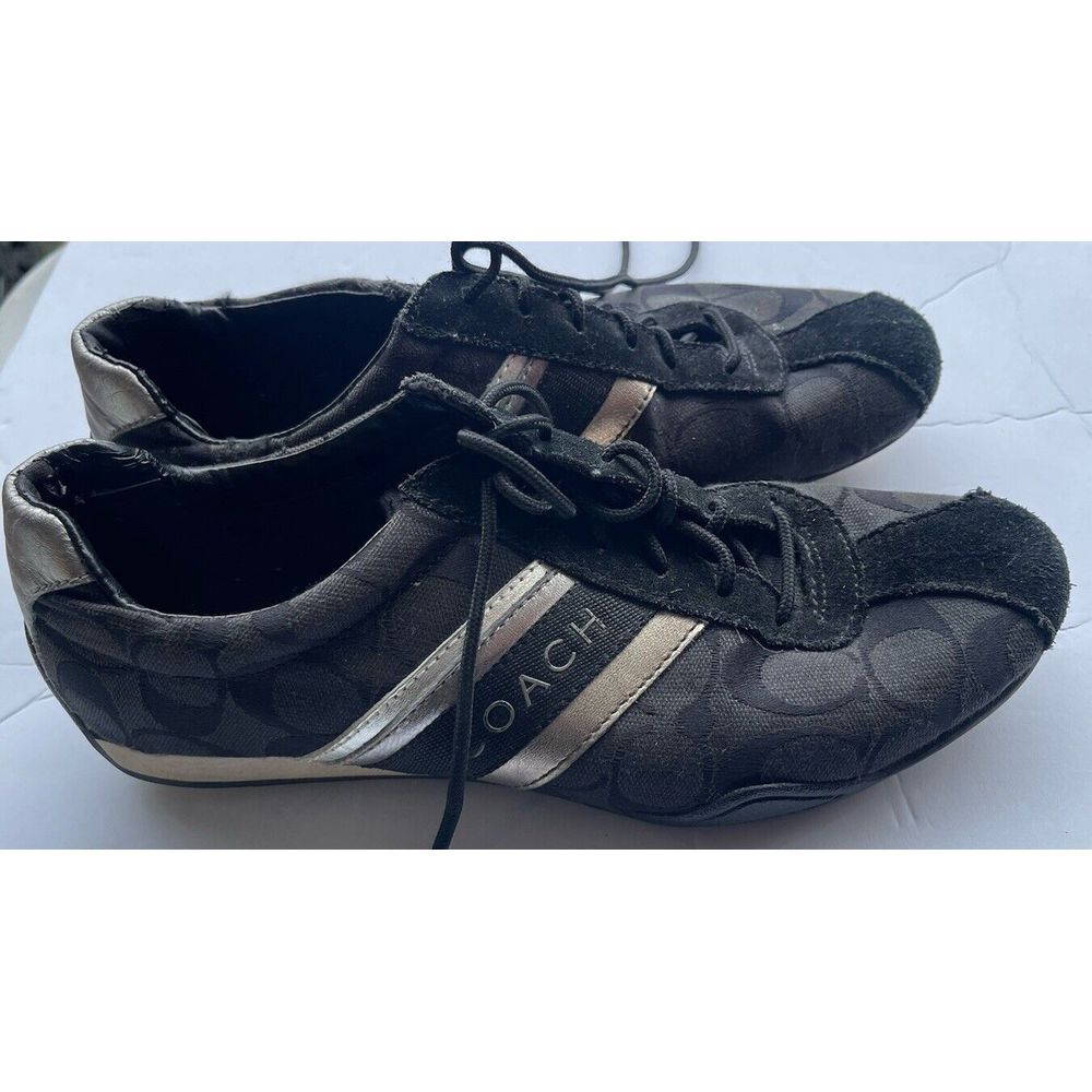 Coach Black and Silver Women's Sneakers